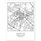 Lámina mapa de la ciudad Sofia estilo nordico en blanco y negro.-Artwork-Nacnic-A4-Sin marco-Nacnic Estudio SL