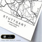 Lámina Mapa de la Ciudad Stuttgart Estilo nordico en Blanco y negro.-Artwork-Nacnic-Nacnic Estudio SL