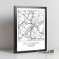 Lámina Mapa de la Ciudad Stuttgart Estilo nordico en Blanco y negro.-Artwork-Nacnic-Nacnic Estudio SL