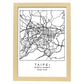 Lámina Mapa de la Ciudad Taipei Estilo nordico en Blanco y negro.-Artwork-Nacnic-A3-Marco Madera clara-Nacnic Estudio SL
