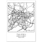 Lámina Mapa de la Ciudad Taipei Estilo nordico en Blanco y negro.-Artwork-Nacnic-A4-Sin marco-Nacnic Estudio SL