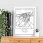 Lámina Mapa de la Ciudad Tehran Estilo nordico en Blanco y negro.-Artwork-Nacnic-Nacnic Estudio SL