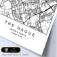 Lámina Mapa de la Ciudad The Hague Estilo nordico en Blanco y negro.-Artwork-Nacnic-Nacnic Estudio SL
