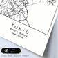Lámina Mapa de la Ciudad Tokyo Estilo nordico en Blanco y negro.-Artwork-Nacnic-Nacnic Estudio SL
