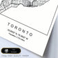 Lámina Mapa de la Ciudad Toronto Estilo nordico en Blanco y negro.-Artwork-Nacnic-Nacnic Estudio SL