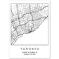 Lámina Mapa de la Ciudad Toronto Estilo nordico en Blanco y negro.-Artwork-Nacnic-A4-Sin marco-Nacnic Estudio SL
