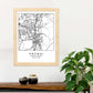 Lámina Mapa de la Ciudad Urumqi Estilo nordico en Blanco y negro.-Artwork-Nacnic-Nacnic Estudio SL
