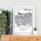 Lámina Mapa de la Ciudad Vancouver Estilo nordico en Blanco y negro.-Artwork-Nacnic-Nacnic Estudio SL