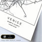 Lámina Mapa de la Ciudad Venice Estilo nordico en Blanco y negro.-Artwork-Nacnic-Nacnic Estudio SL