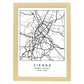 Lámina mapa de la ciudad Vienna estilo nordico en blanco y negro.-Artwork-Nacnic-A3-Marco Madera clara-Nacnic Estudio SL