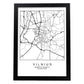Lámina Mapa de la Ciudad Vilnius Estilo nordico en Blanco y negro.-Artwork-Nacnic-A3-Marco Negro-Nacnic Estudio SL