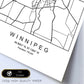 Lámina Mapa de la Ciudad Winnipeg Estilo nordico en Blanco y negro.-Artwork-Nacnic-Nacnic Estudio SL