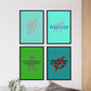 Lámina Pack grafitero. Pósters con ilustraciones minimalistas y coloridas de graffiti.-Artwork-Nacnic-Nacnic Estudio SL