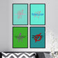 Lámina Pack grafitero. Pósters con ilustraciones minimalistas y coloridas de graffiti.-Artwork-Nacnic-Nacnic Estudio SL