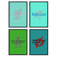 Lámina Pack grafitero. Pósters con ilustraciones minimalistas y coloridas de graffiti.-Artwork-Nacnic-Nacnic Estudio SL