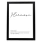 Lámina Palabra Hermosa Lámina nordicas blanco y negro. Poster 250 gr.-Artwork-Nacnic-A3-Marco Negro-Nacnic Estudio SL