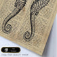 Lámina para enmarcar Caballitos de mar Regalos creativos. Laminas para enmarcar con imágenes de Animales-Artwork-Nacnic-Nacnic Estudio SL