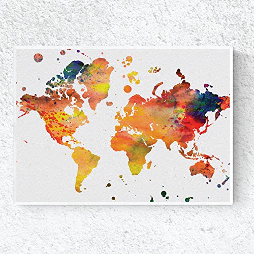 Lámina para enmarcar MAPAMUNDI con Colores Tierra.-Artwork-Nacnic-Nacnic Estudio SL