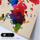 Lámina para enmarcar MAPAMUNDI. MAPA DEL MUNDO. Poster con imágenes del mundo de estilo acuarela. Lámina mapas. Decoración de hogar. Láminas tamaño 30x40 para enmarcar. alta calidad-Artwork-Nacnic-Nacnic Estudio SL