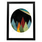 Lámina para enmarcar "MONTAÑAS ESPACIO" estilo geométrico. Nacnic. Regalos creativos de la naturaleza. Laminas para enmarcar o regalar. alta calidad-Artwork-Nacnic-A4-Marco Negro-Nacnic Estudio SL