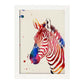 Lámina para enmarcar Zebra Regalos creativos de Animales. Laminas para enmarcar con imágenes de Animales. Regalo inolvidable para una Amiga.-Artwork-Nacnic-A4-Marco Blanco-Nacnic Estudio SL