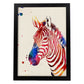 Lámina para enmarcar Zebra Regalos creativos de Animales. Laminas para enmarcar con imágenes de Animales. Regalo inolvidable para una Amiga.-Artwork-Nacnic-A4-Marco Negro-Nacnic Estudio SL