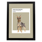 Lámina Pinscher miniatura. Pósters con ilustraciones de razas de perro en tonos cálidos y pastel.-Artwork-Nacnic-A3-Marco Negro-Nacnic Estudio SL