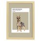 Lámina Pinscher miniatura. Pósters con ilustraciones de razas de perro en tonos cálidos y pastel.-Artwork-Nacnic-A4-Marco Madera clara-Nacnic Estudio SL