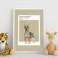 Lámina Pinscher miniatura. Pósters con ilustraciones de razas de perro en tonos cálidos y pastel.-Artwork-Nacnic-Nacnic Estudio SL