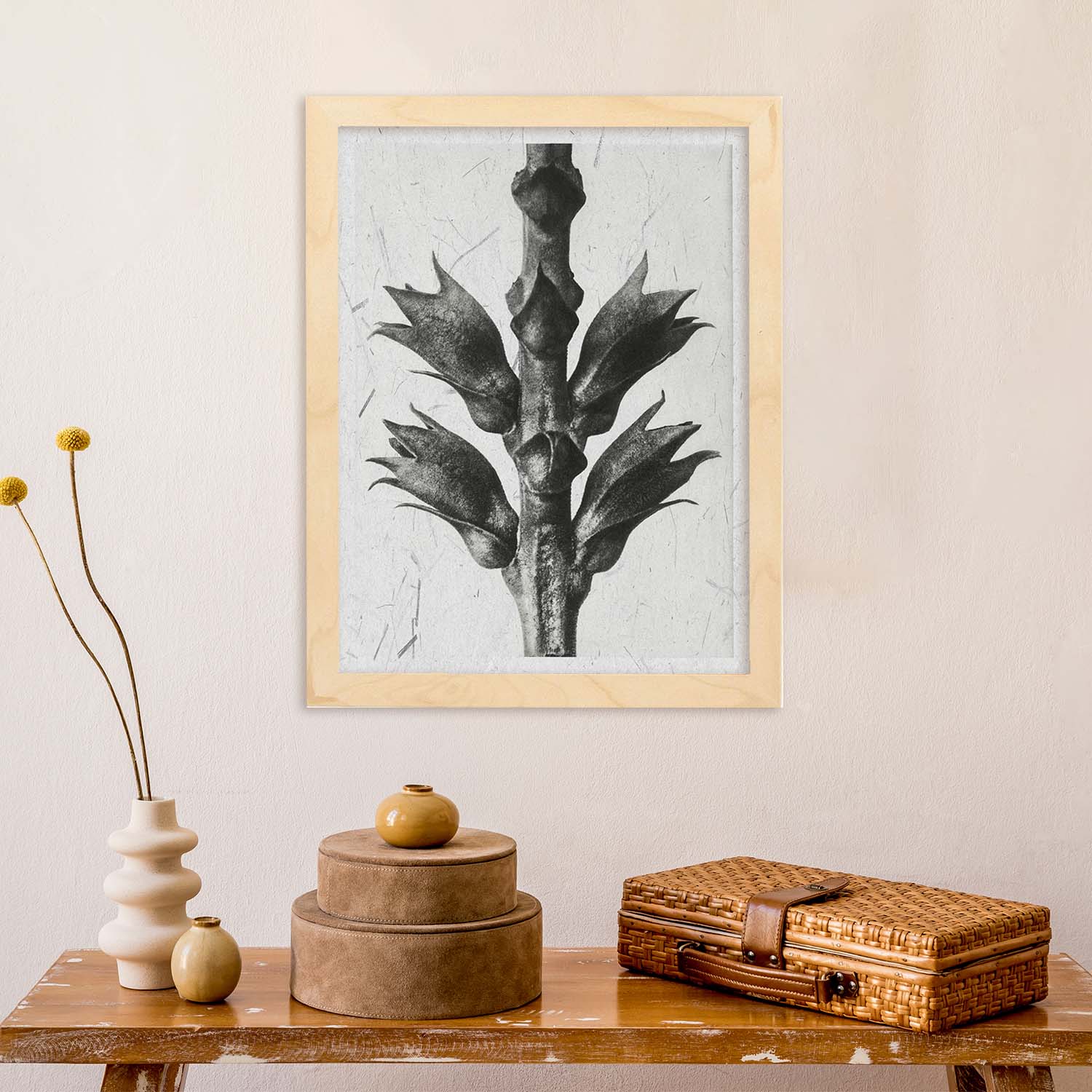 Lámina Planta blanco y negro 15. Pósters con ilustraciones de flores y plantas en tonos grises.-Artwork-Nacnic-Nacnic Estudio SL