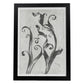 Lámina Planta blanco y negro 56. Pósters con ilustraciones de flores y plantas en tonos grises.-Artwork-Nacnic-A3-Marco Negro-Nacnic Estudio SL