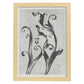 Lámina Planta blanco y negro 56. Pósters con ilustraciones de flores y plantas en tonos grises.-Artwork-Nacnic-A4-Marco Madera clara-Nacnic Estudio SL