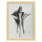 Lámina Planta blanco y negro 69. Pósters con ilustraciones de flores y plantas en tonos grises.-Artwork-Nacnic-A3-Marco Madera clara-Nacnic Estudio SL