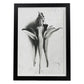 Lámina Planta blanco y negro 69. Pósters con ilustraciones de flores y plantas en tonos grises.-Artwork-Nacnic-A3-Marco Negro-Nacnic Estudio SL