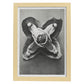 Lámina Planta blanco y negro 71. Pósters con ilustraciones de flores y plantas en tonos grises.-Artwork-Nacnic-A3-Marco Madera clara-Nacnic Estudio SL