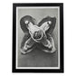 Lámina Planta blanco y negro 71. Pósters con ilustraciones de flores y plantas en tonos grises.-Artwork-Nacnic-A4-Marco Negro-Nacnic Estudio SL