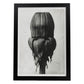 Lámina Planta blanco y negro 75. Pósters con ilustraciones de flores y plantas en tonos grises.-Artwork-Nacnic-A4-Marco Negro-Nacnic Estudio SL
