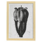 Lámina Planta blanco y negro 77. Pósters con ilustraciones de flores y plantas en tonos grises.-Artwork-Nacnic-A4-Marco Madera clara-Nacnic Estudio SL