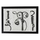 Lámina Planta blanco y negro 80. Pósters con ilustraciones de flores y plantas en tonos grises.-Artwork-Nacnic-A3-Marco Negro-Nacnic Estudio SL