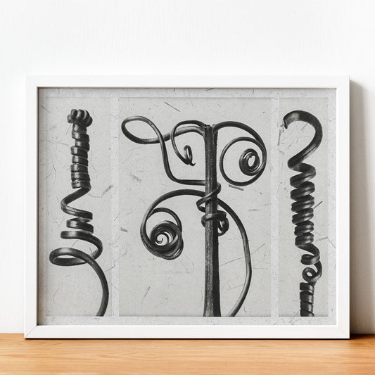 Lámina Planta blanco y negro 80. Pósters con ilustraciones de flores y plantas en tonos grises.-Artwork-Nacnic-Nacnic Estudio SL