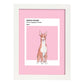 Lámina Podenco ibicenco. Pósters con ilustraciones de razas de perro en tonos cálidos y pastel.-Artwork-Nacnic-A3-Marco Blanco-Nacnic Estudio SL