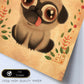 Lámina Pug. Pósters con divertidos animales domésticos.-Artwork-Nacnic-Nacnic Estudio SL