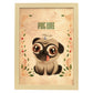 Lámina Pug. Pósters con divertidos animales domésticos.-Artwork-Nacnic-A3-Marco Madera clara-Nacnic Estudio SL