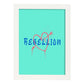 Lámina Rebelión. Pósters con ilustraciones minimalistas y coloridas de graffiti.-Artwork-Nacnic-A4-Marco Blanco-Nacnic Estudio SL
