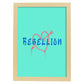 Lámina Rebelión. Pósters con ilustraciones minimalistas y coloridas de graffiti.-Artwork-Nacnic-A4-Marco Madera clara-Nacnic Estudio SL
