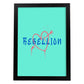 Lámina Rebelión. Pósters con ilustraciones minimalistas y coloridas de graffiti.-Artwork-Nacnic-A4-Marco Negro-Nacnic Estudio SL