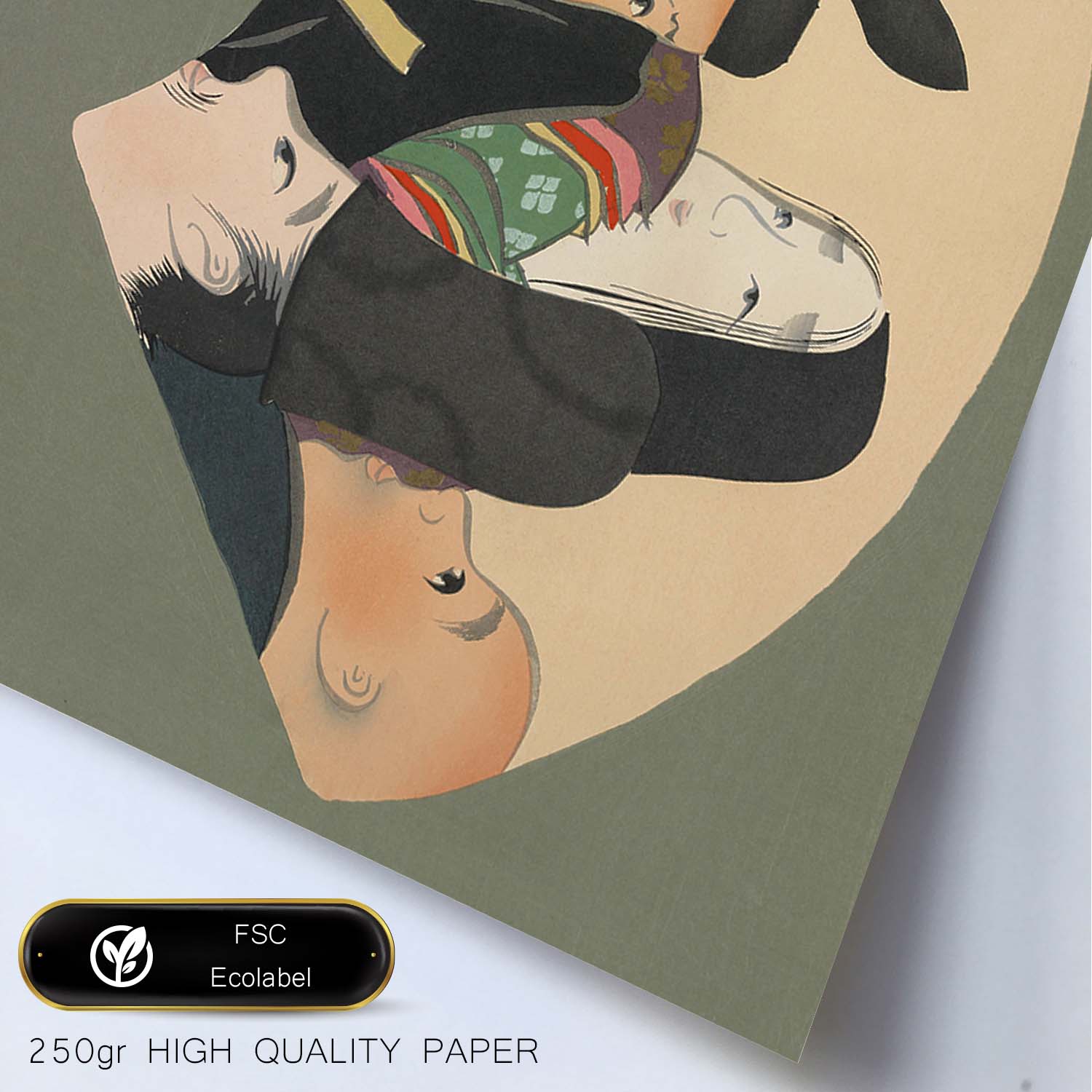 Lámina Rinpa 01. Pósters con llamativas ilustraciones Rinpa del artista japonés Kamisaka Sekka.-Artwork-Nacnic-Nacnic Estudio SL