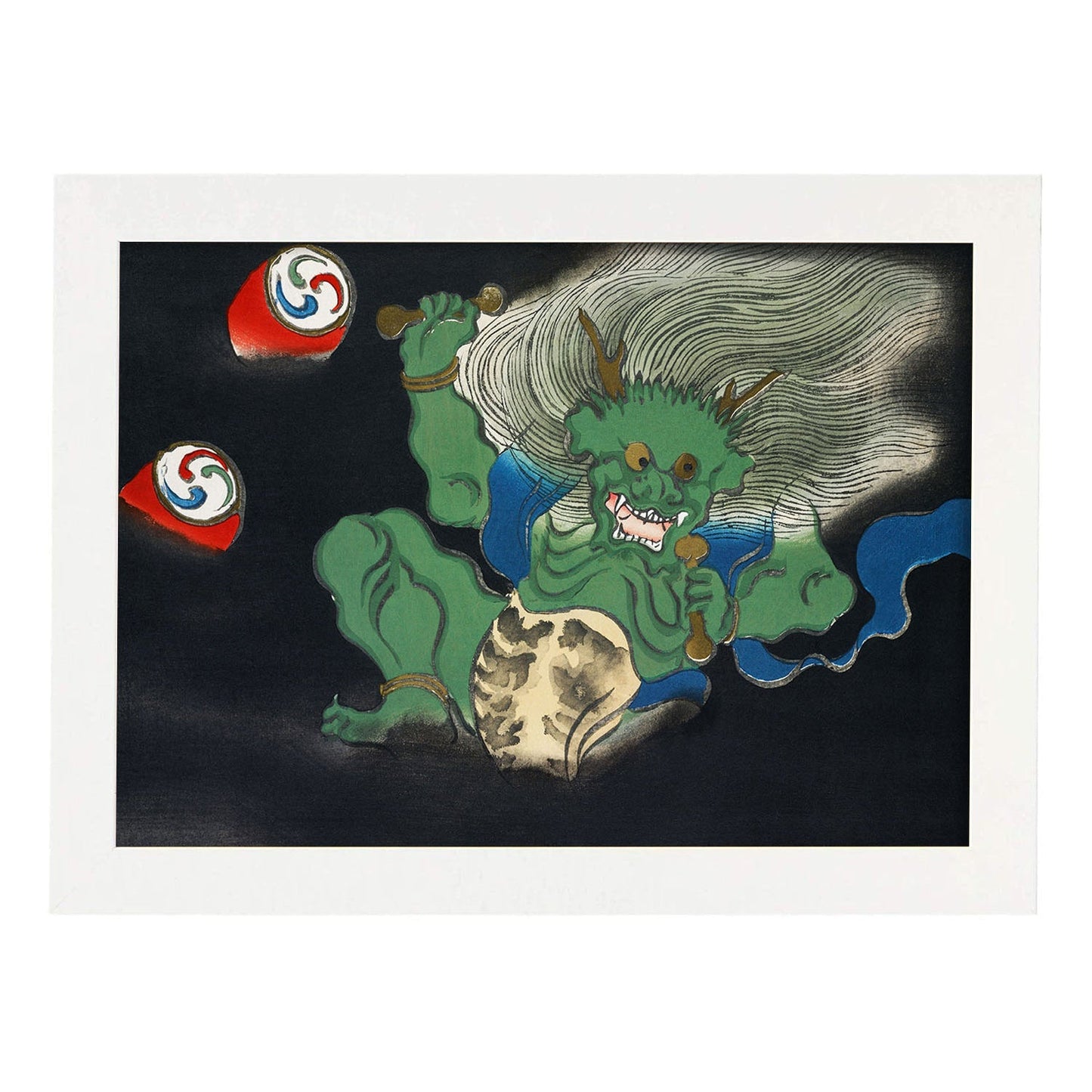 Lámina Rinpa 02. Pósters con llamativas ilustraciones Rinpa del artista japonés Kamisaka Sekka.-Artwork-Nacnic-A3-Marco Blanco-Nacnic Estudio SL