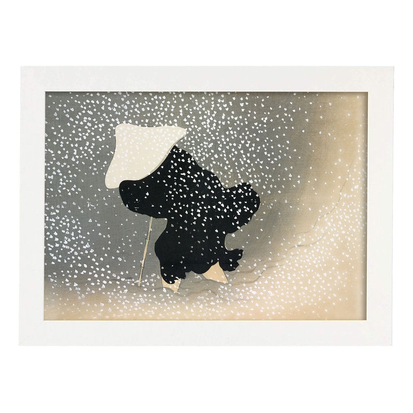 Lámina Rinpa 03. Pósters con llamativas ilustraciones Rinpa del artista japonés Kamisaka Sekka.-Artwork-Nacnic-A3-Marco Blanco-Nacnic Estudio SL