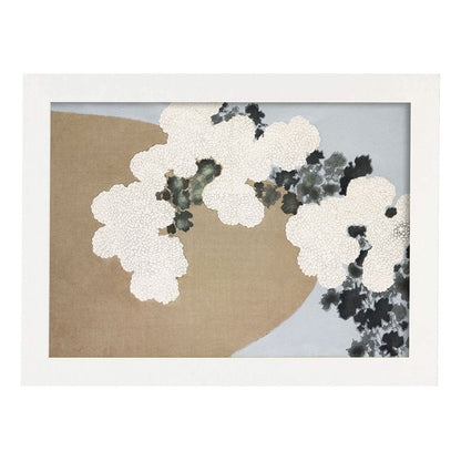 Lámina Rinpa 04. Pósters con llamativas ilustraciones Rinpa del artista japonés Kamisaka Sekka.-Artwork-Nacnic-A4-Marco Blanco-Nacnic Estudio SL